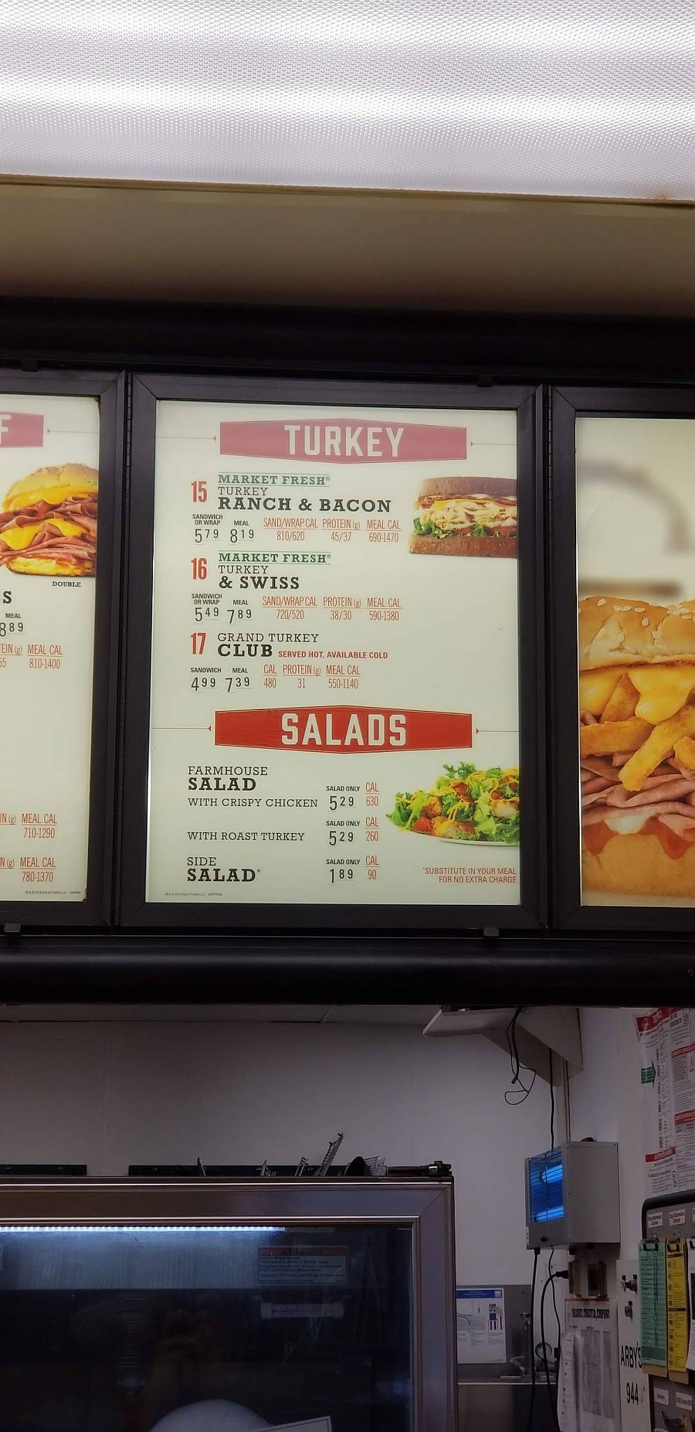 Arby's меню