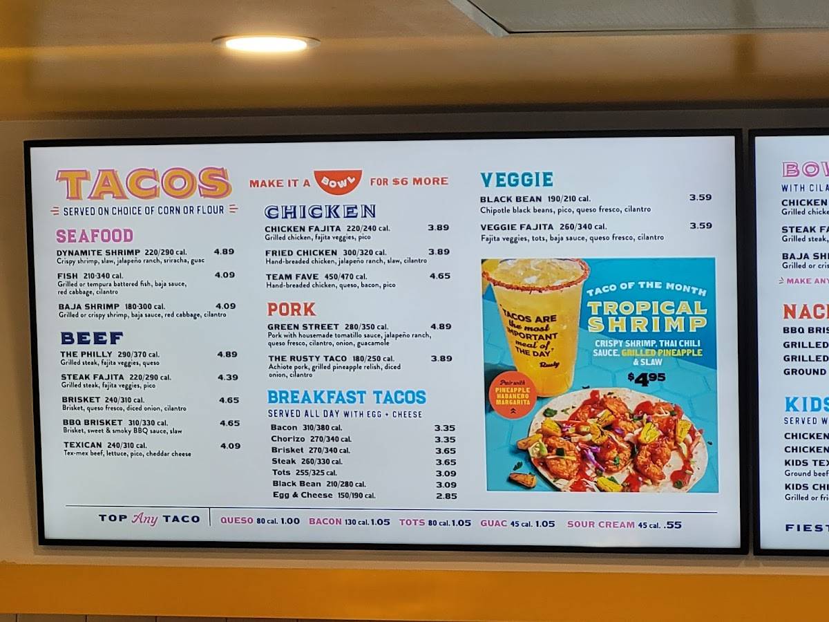 Rusty Taco меню