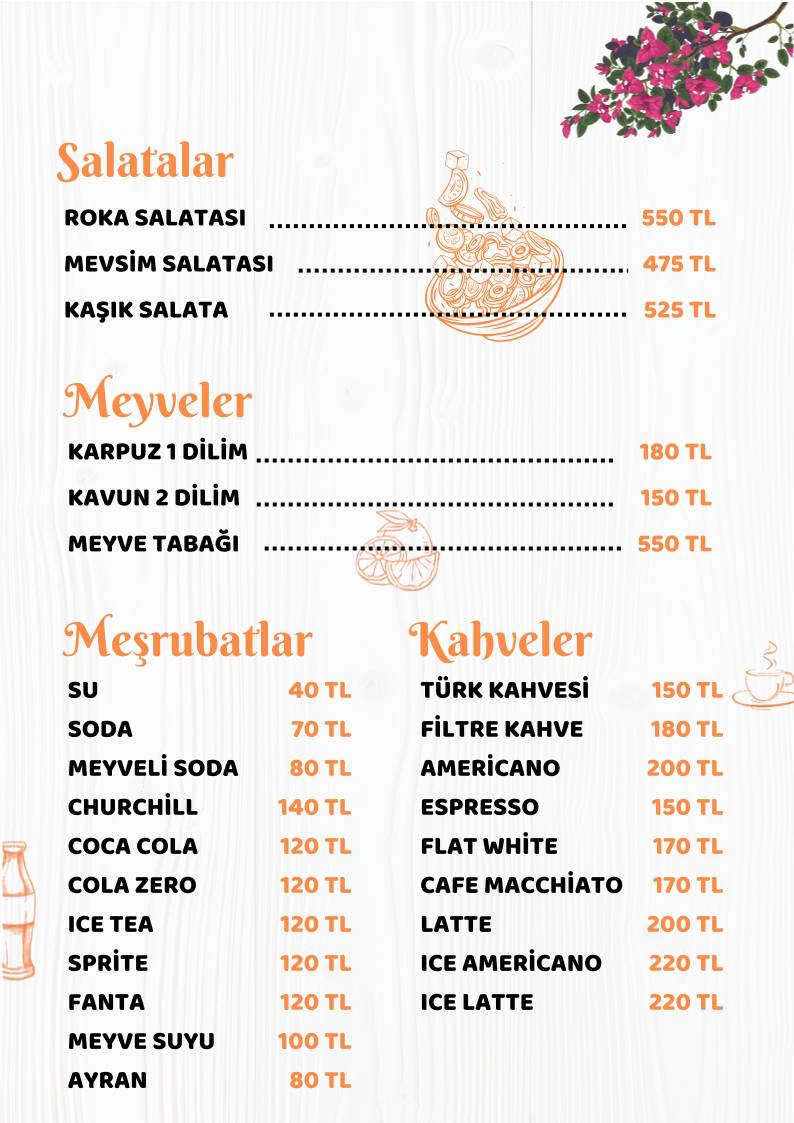 Avlu Eski Datça меню