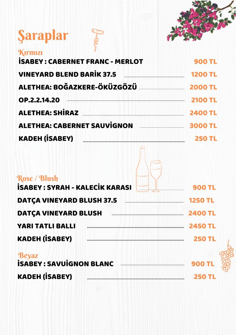 Avlu Eski Datça меню