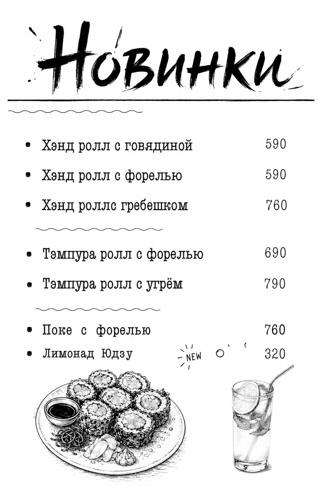 Азиаты меню