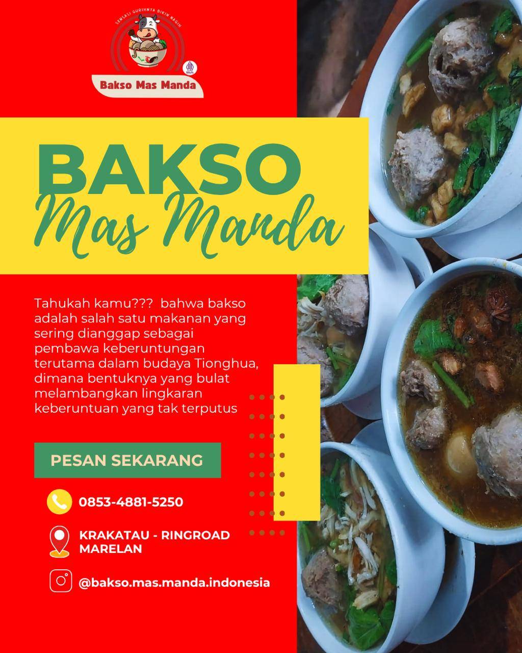 BAKSO MAS MANDA RINGROAD меню