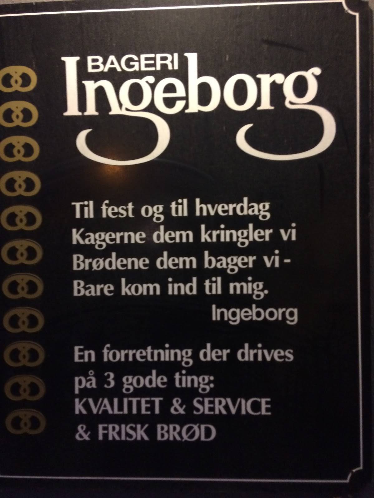 Bageriet Ingeborg меню