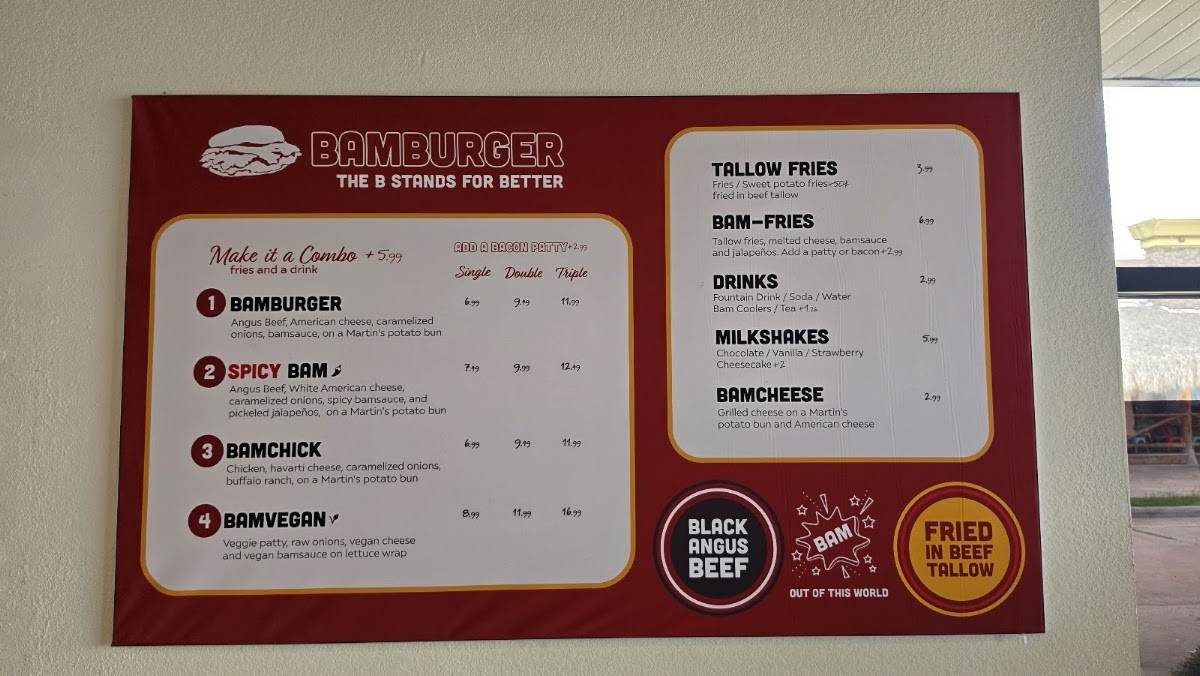 Bamburger меню