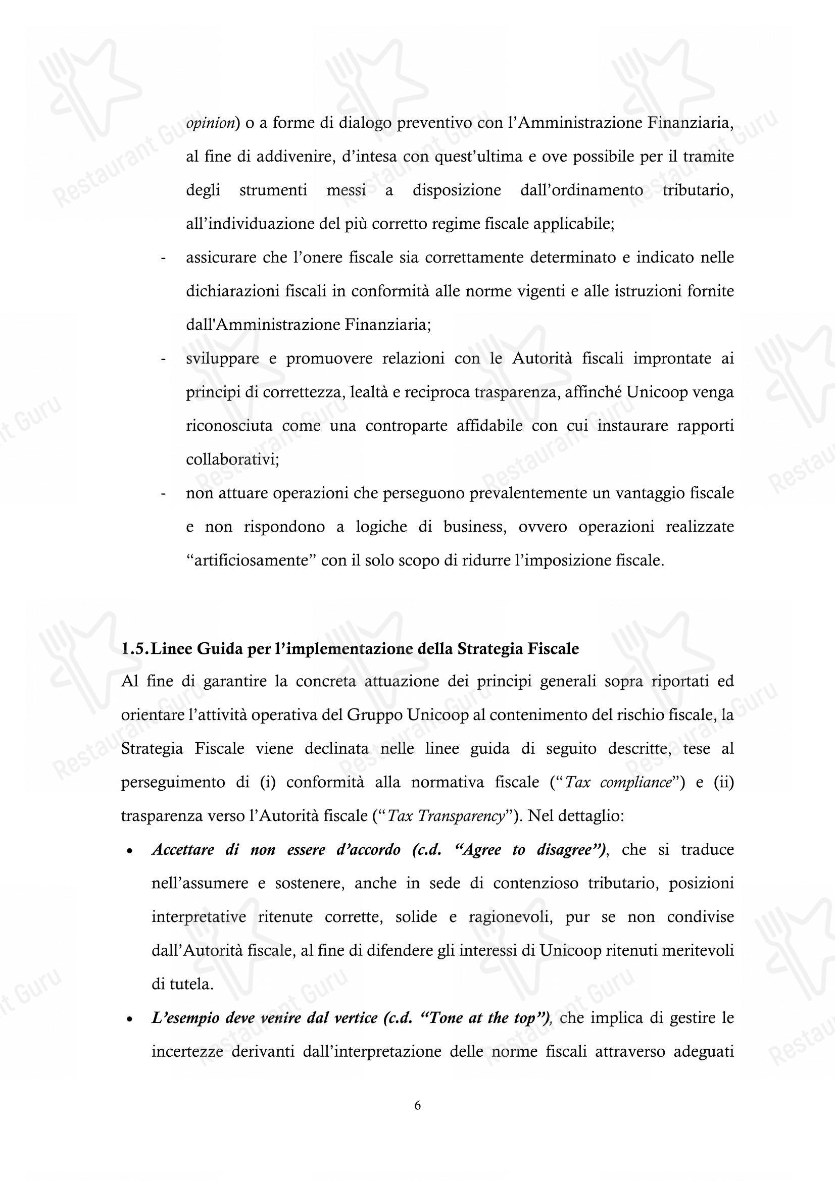 Меню паба и бара Bar Code в Флоренции