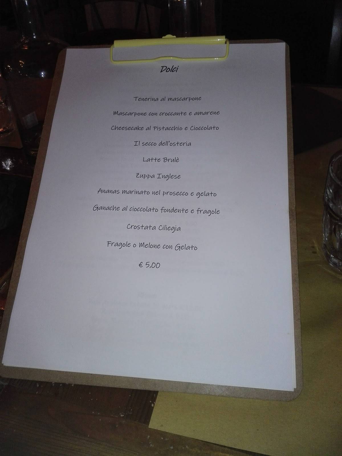 Bar Ferrari меню