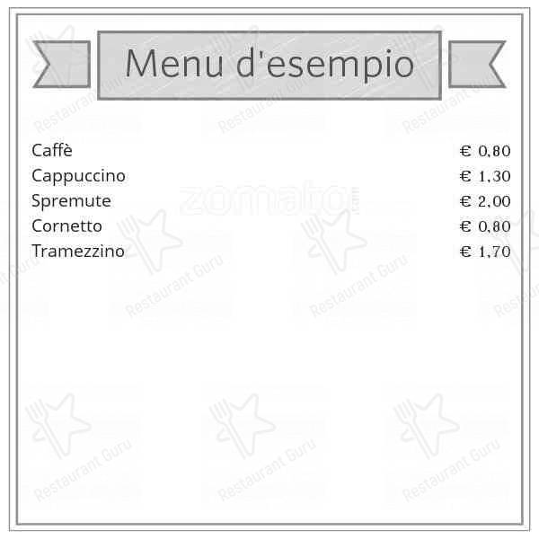 Bar Milli меню