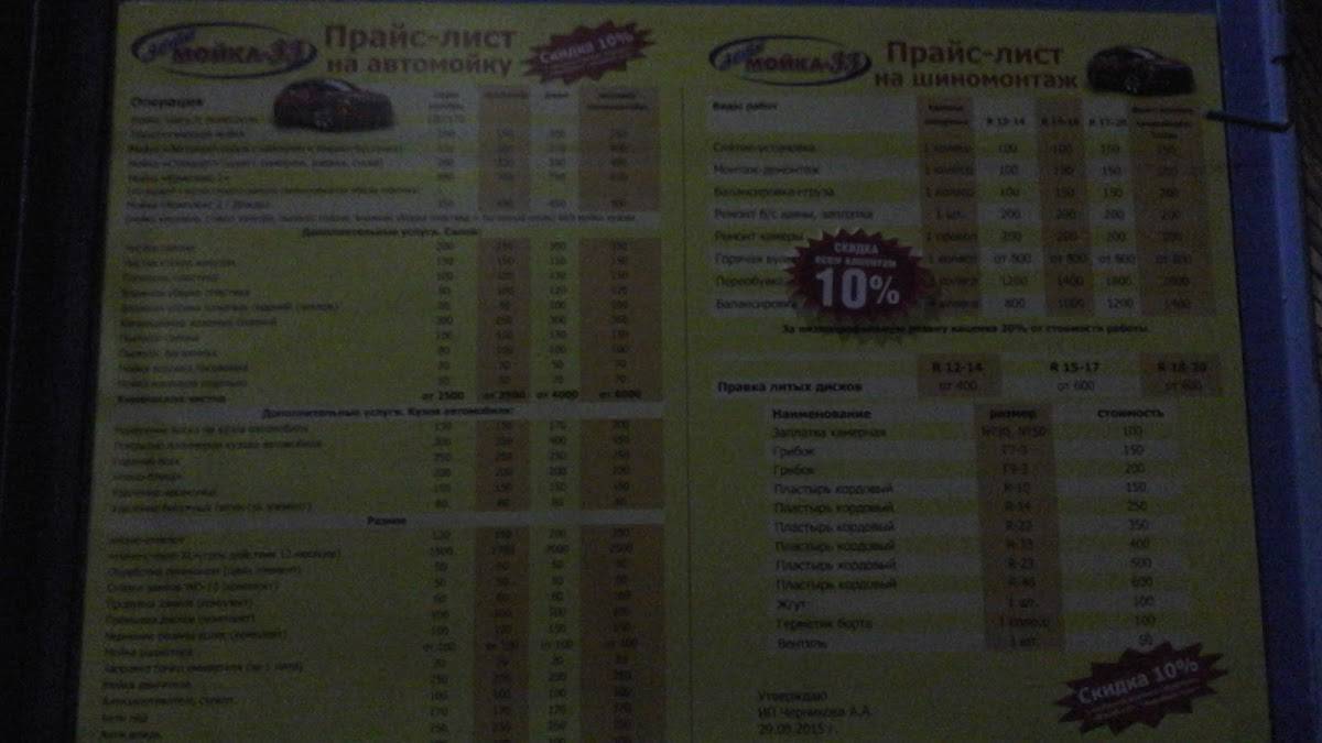 Баринъ меню