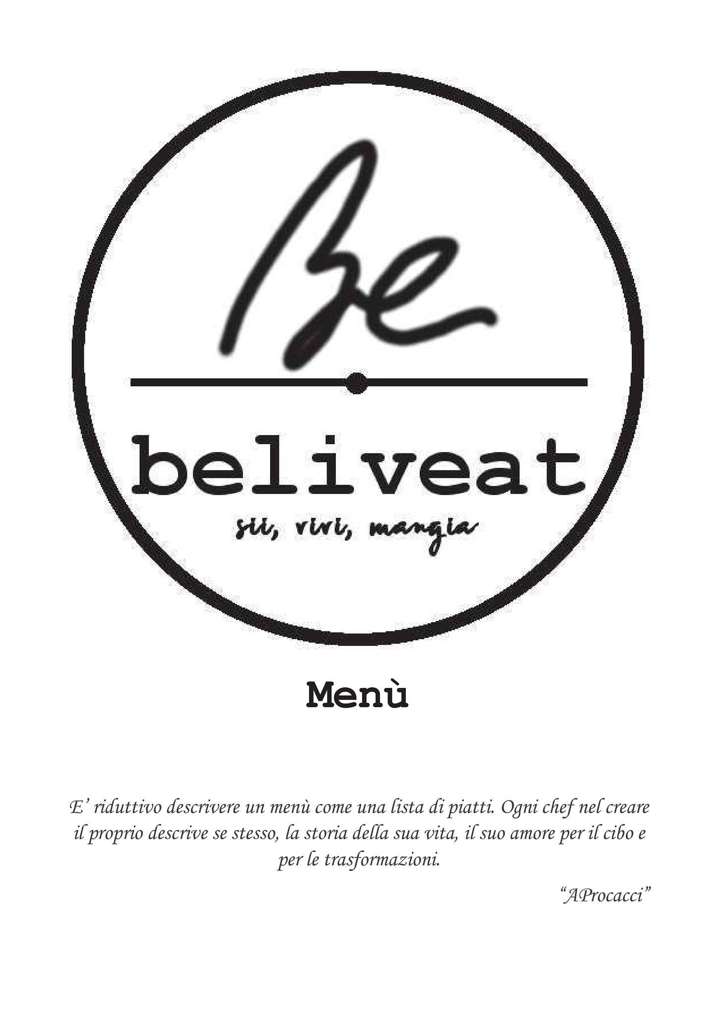 Beliveat al Pigneto меню