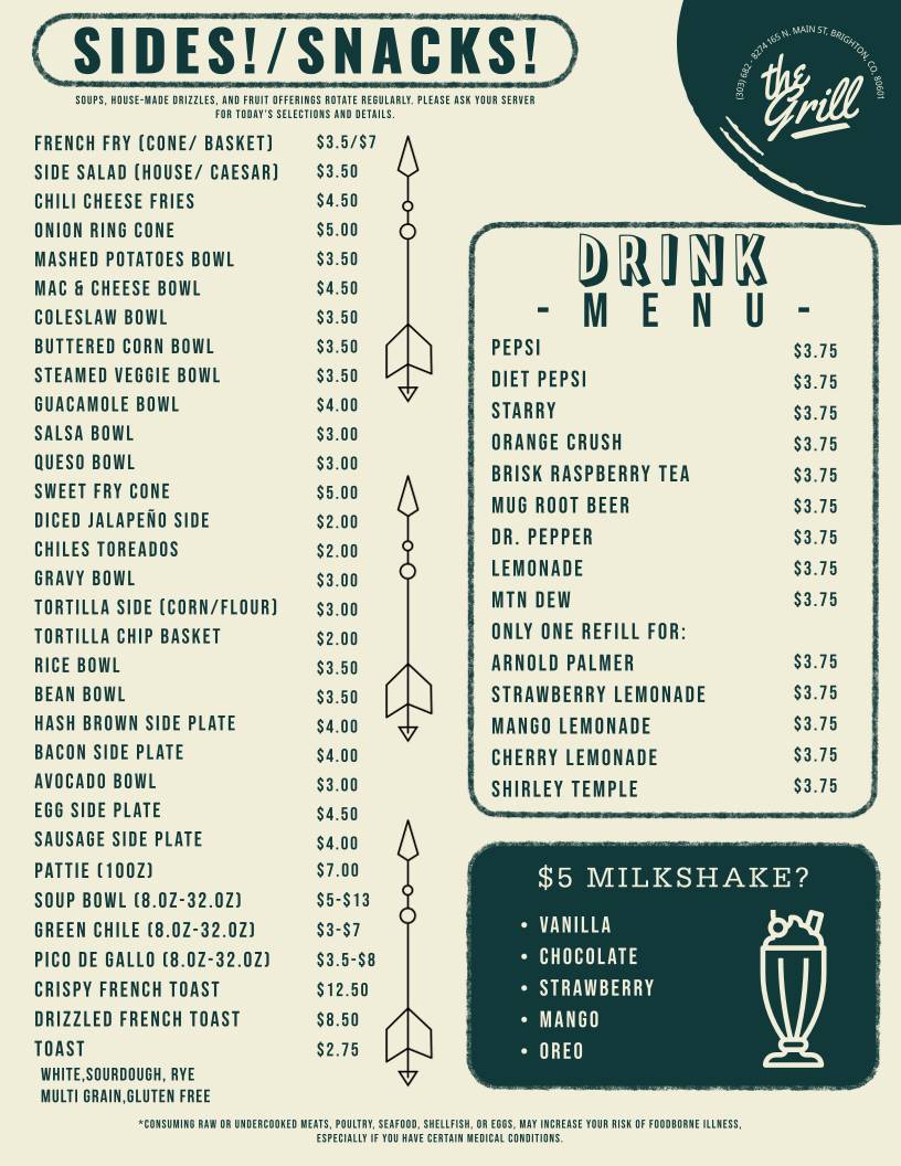 Billie's Cafe & Grill меню