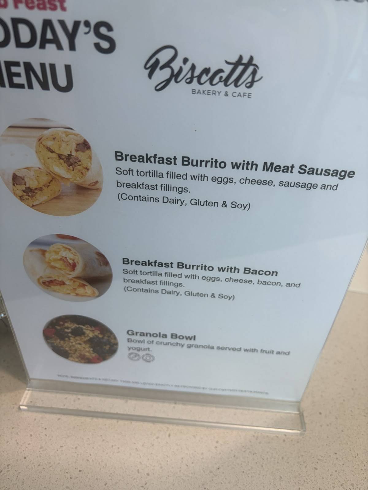 Biscotts Bakery & Café меню