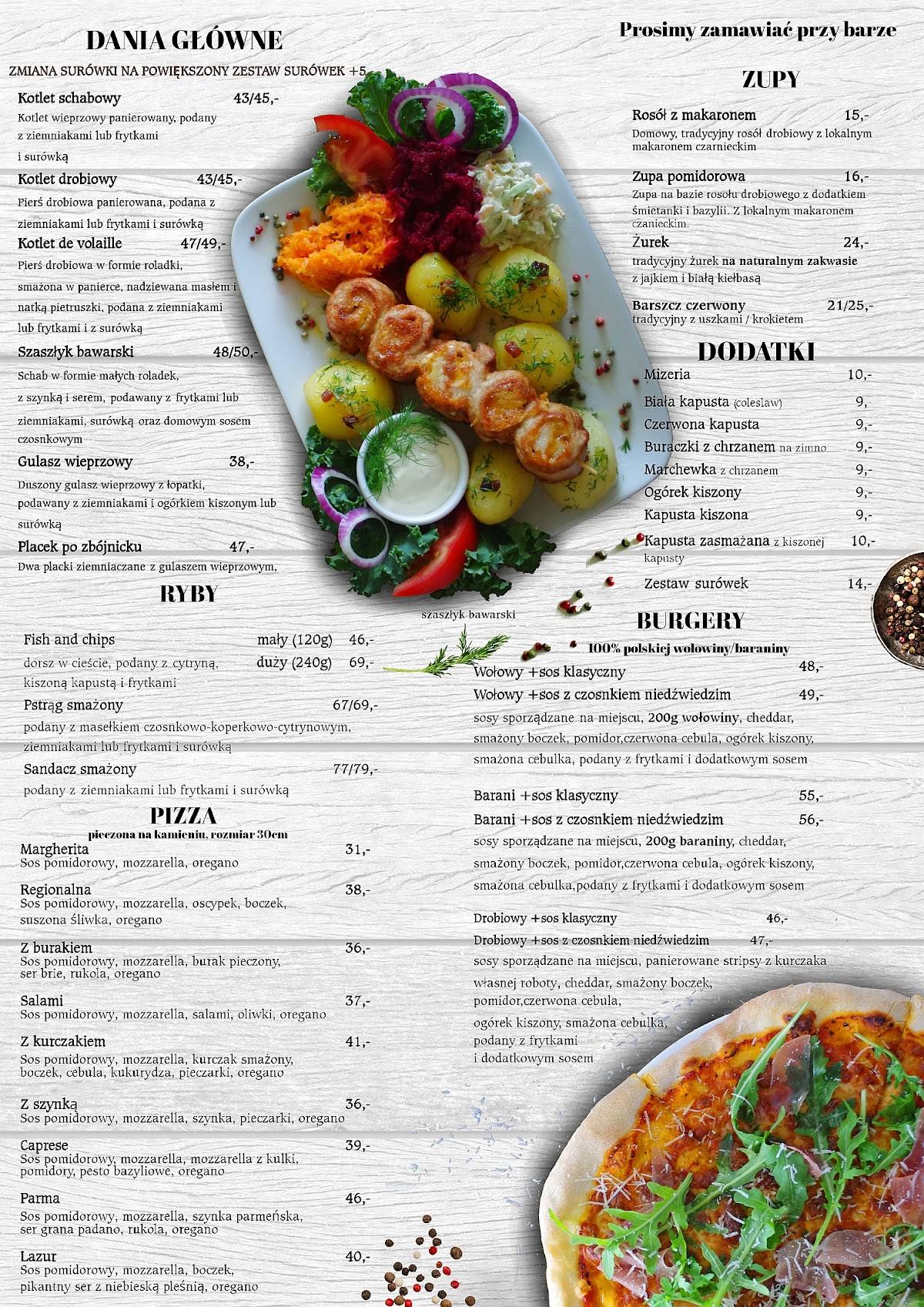 Bistro Ułan - Ресторан и Пиццерия Грудук-над-Дунайцем меню