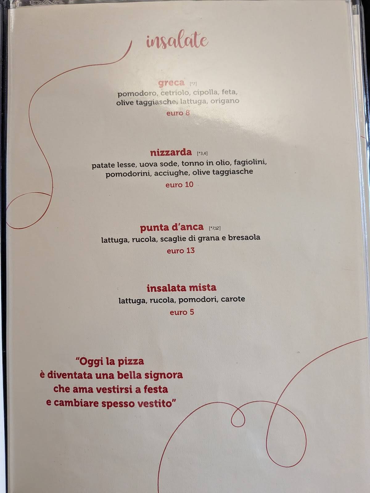 Bistrot Pizzeria Umami меню