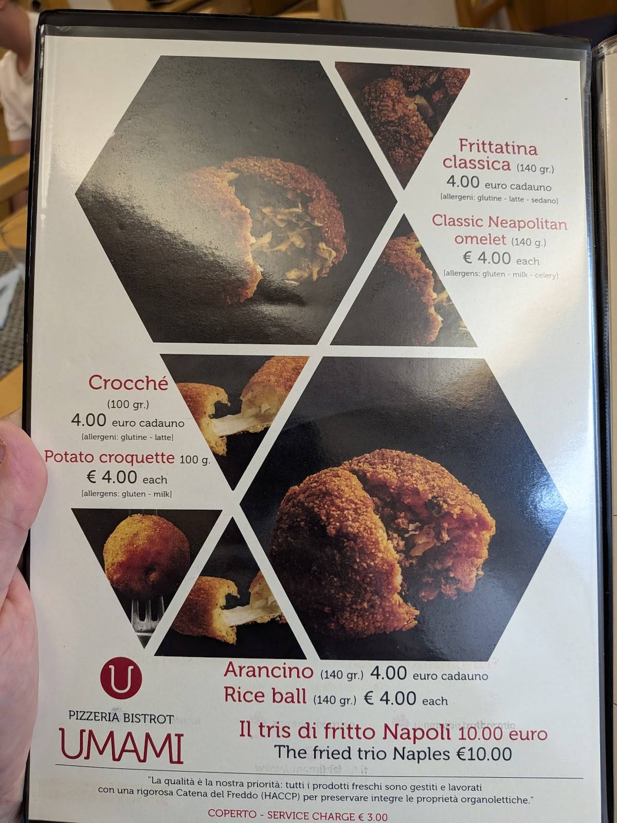 Bistrot Pizzeria Umami меню