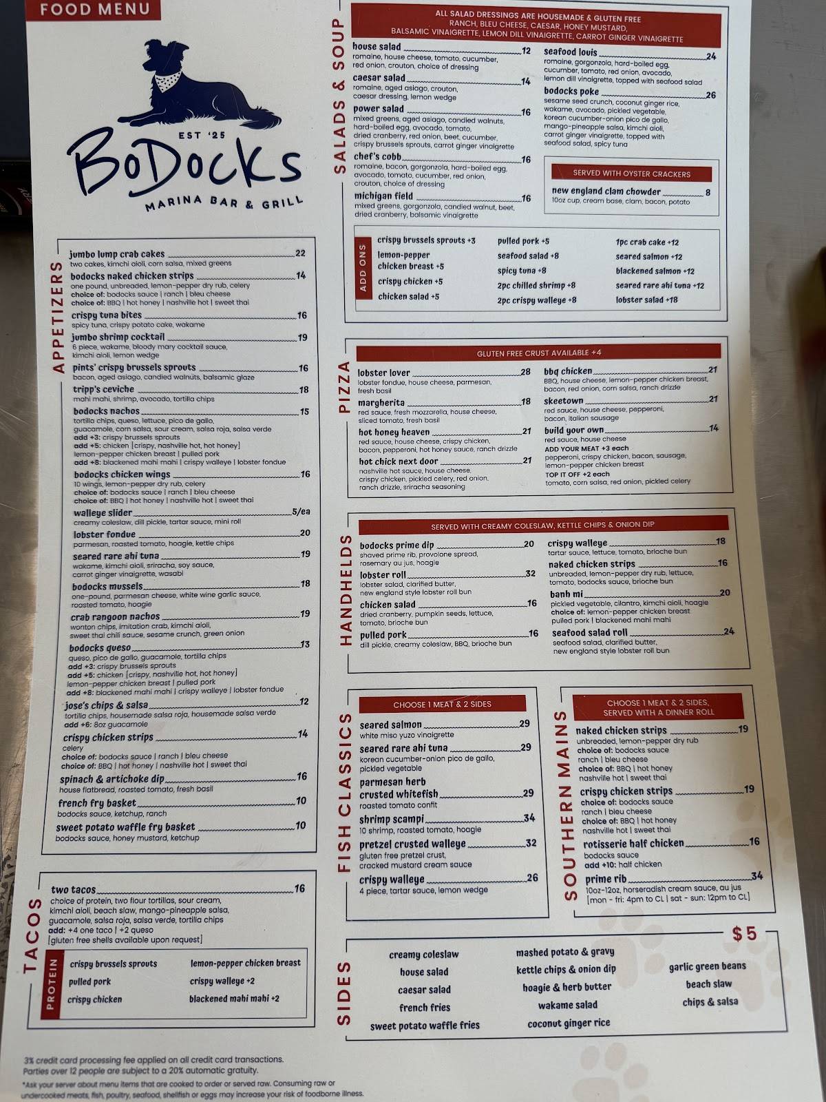 BoDocks меню