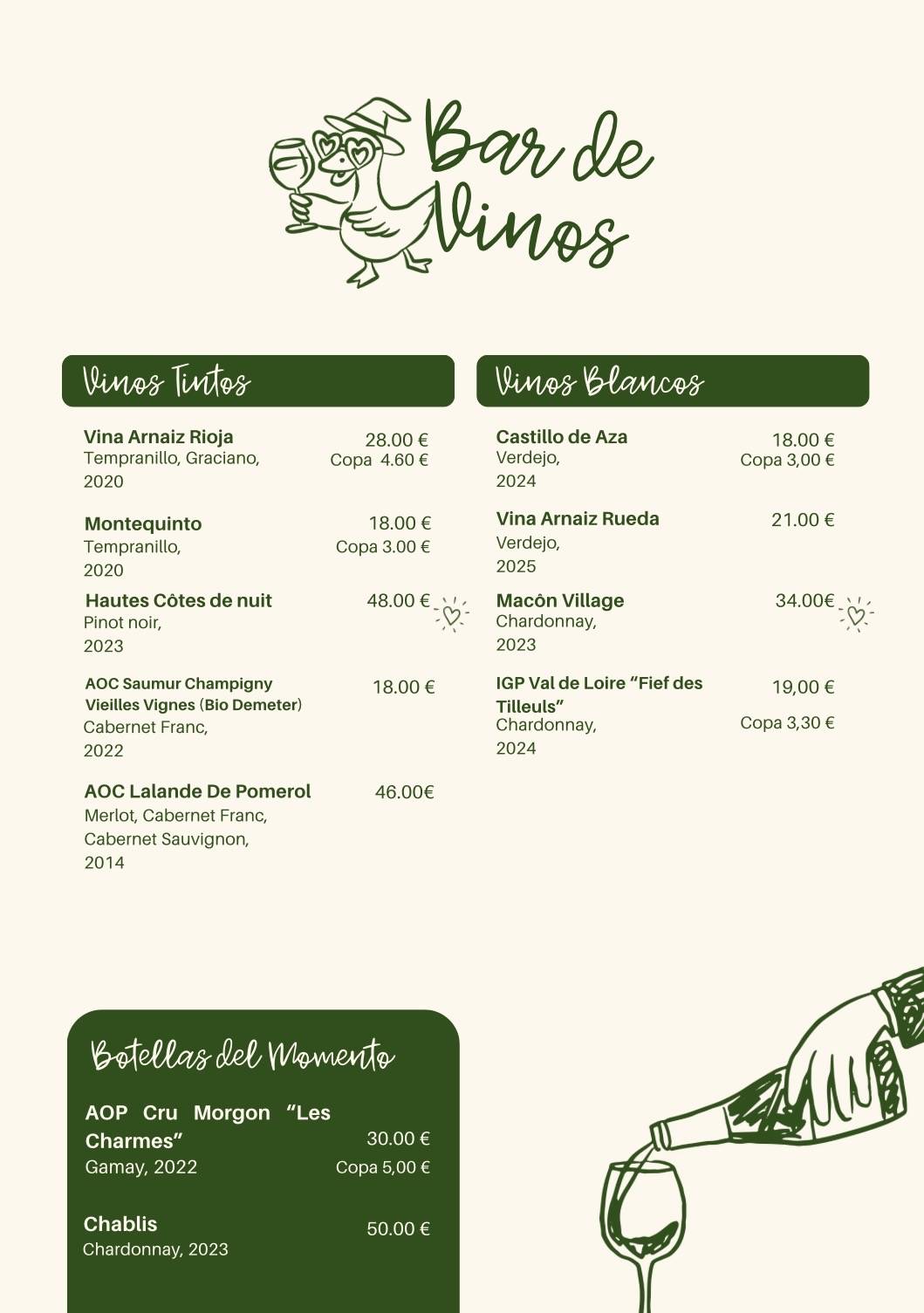 Bodega El Típic меню