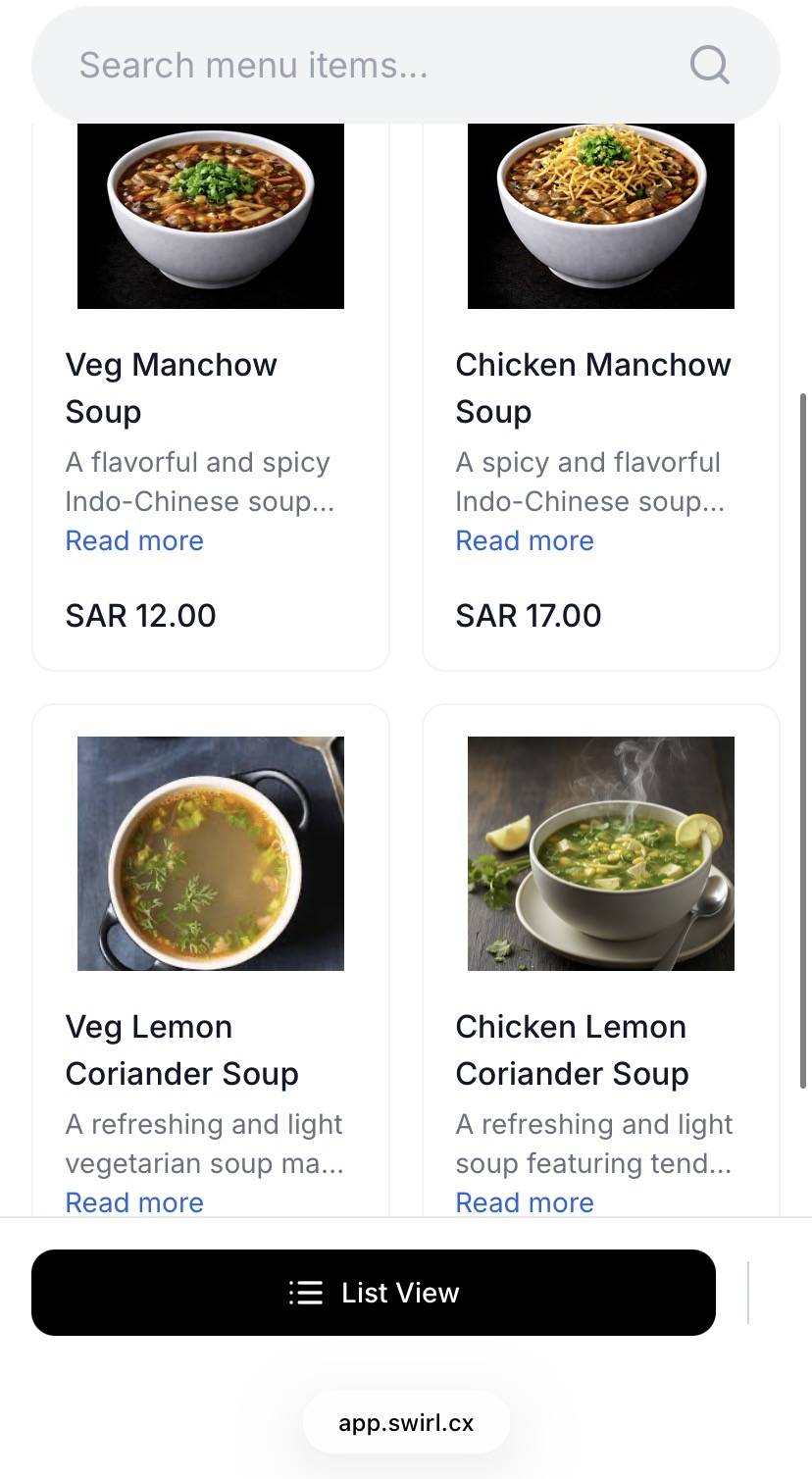 Ресторан индийской кухни в Эр-Рияде меню