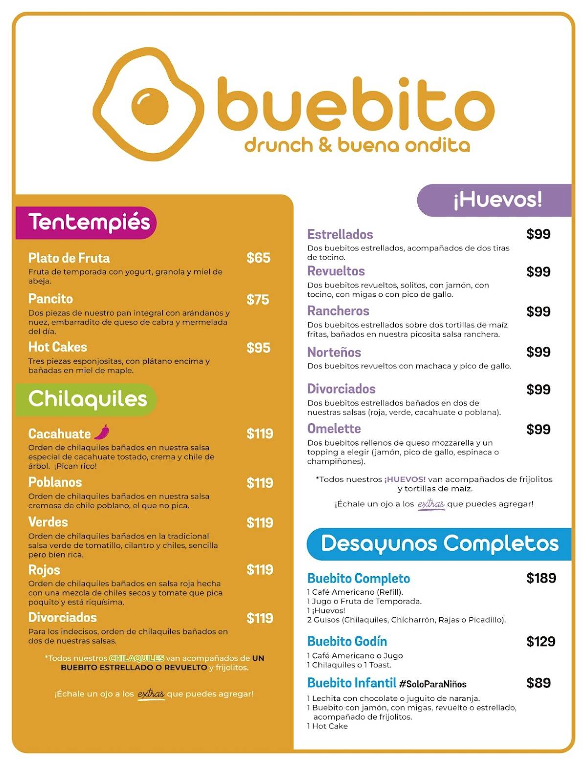 Buebito меню