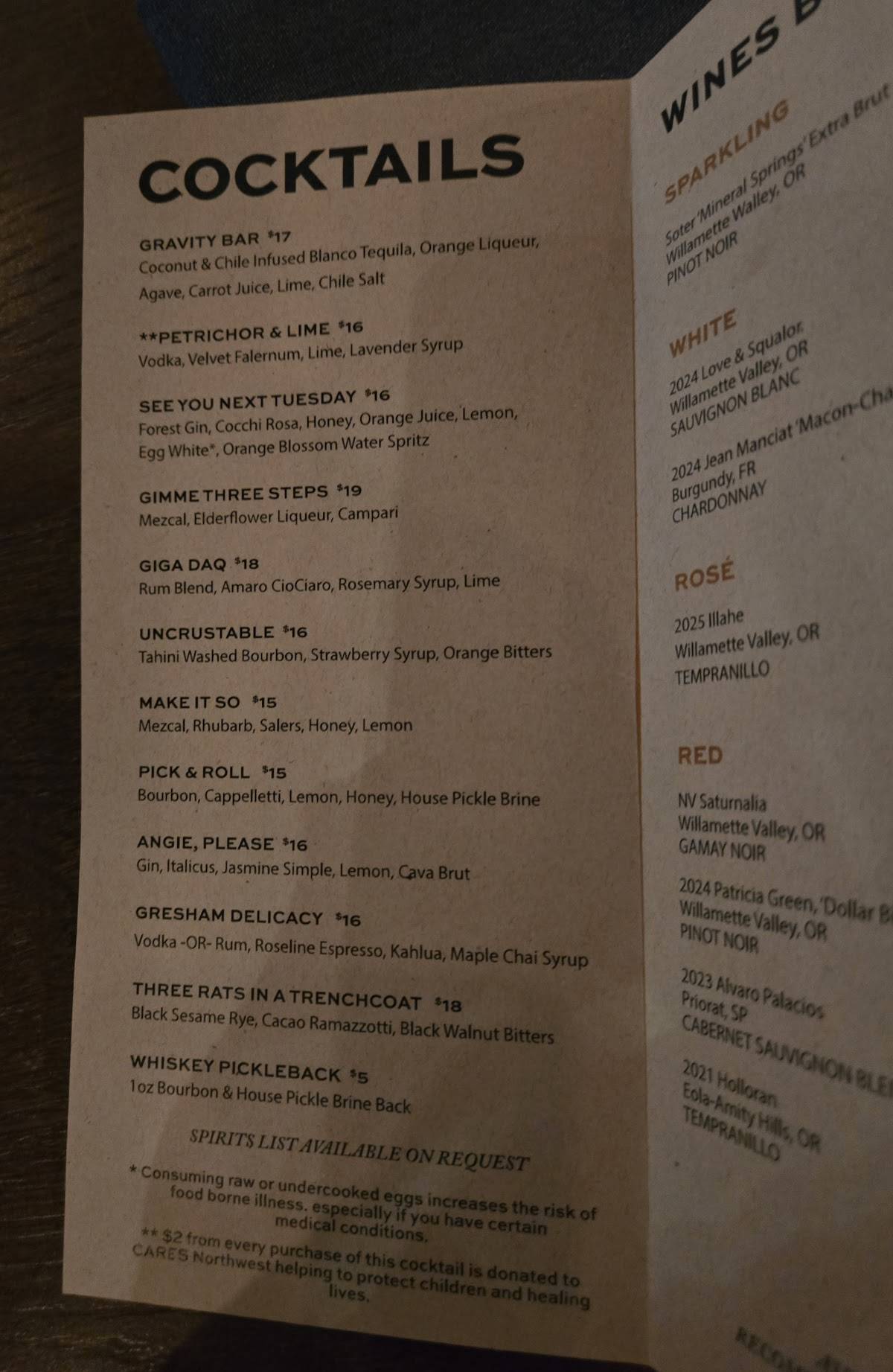 Bullard Tavern меню