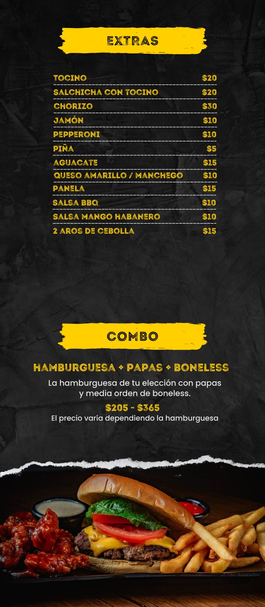 Burgués меню