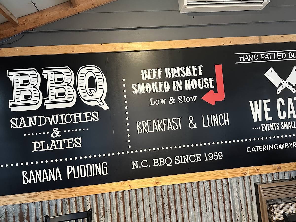 Byrd's BBQ Restaurant & Catering меню