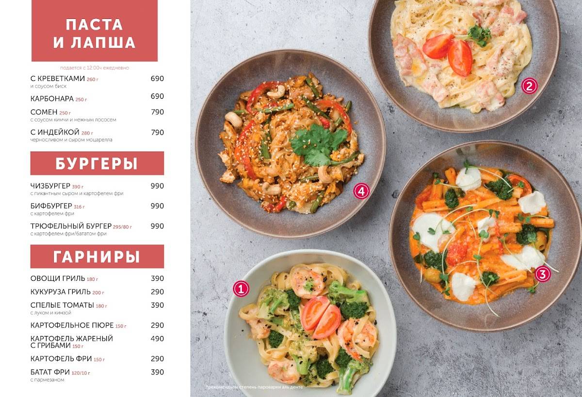 Чарли меню