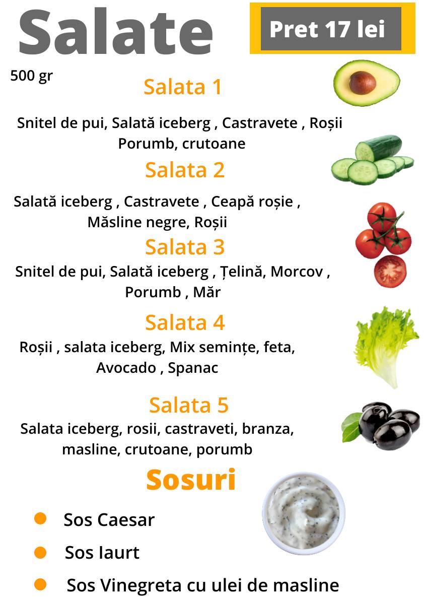 Premium Fast меню