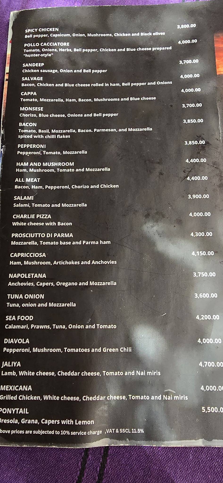 Cafe Rafaella меню