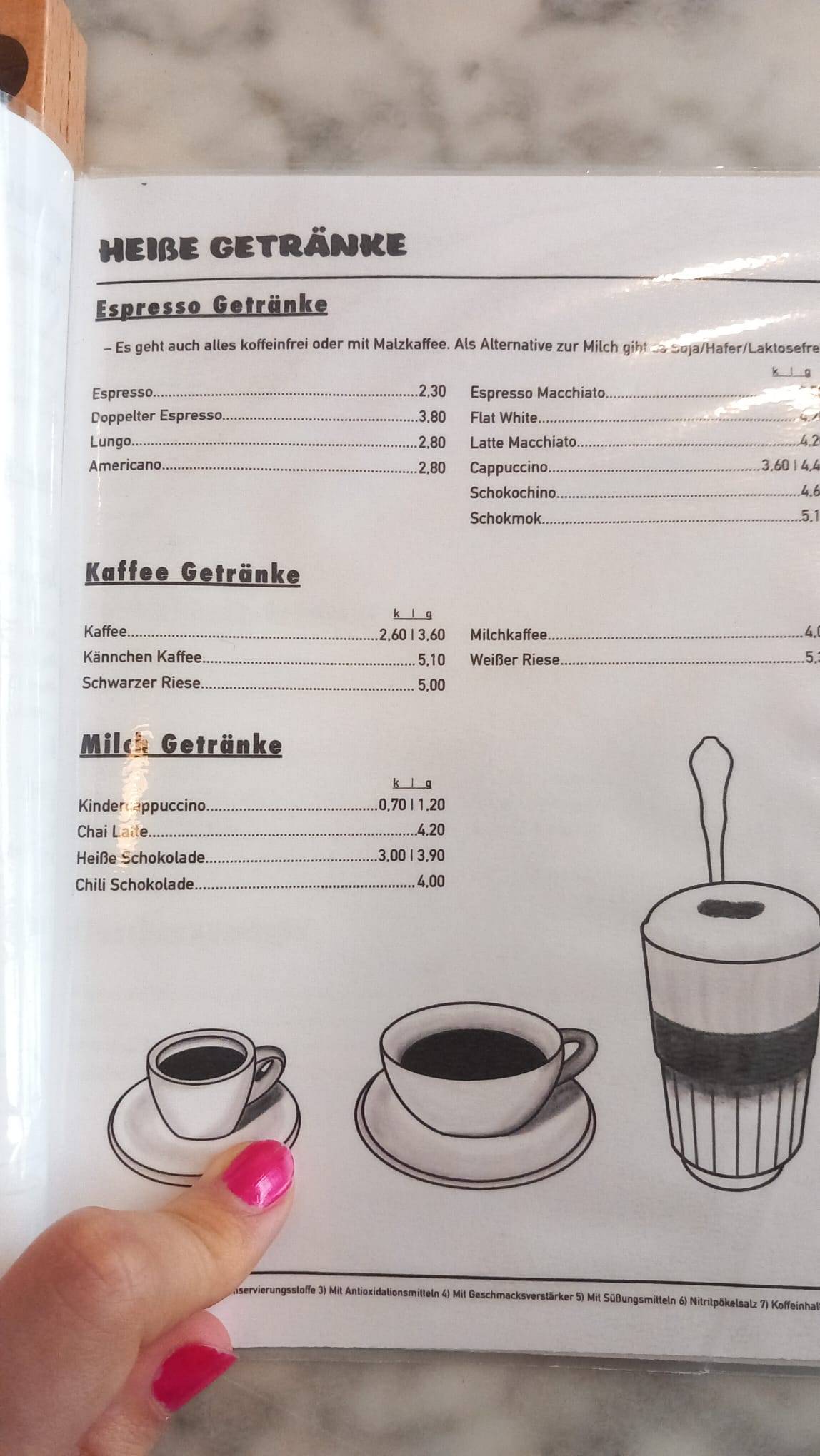 Café Schwarzer Riese меню