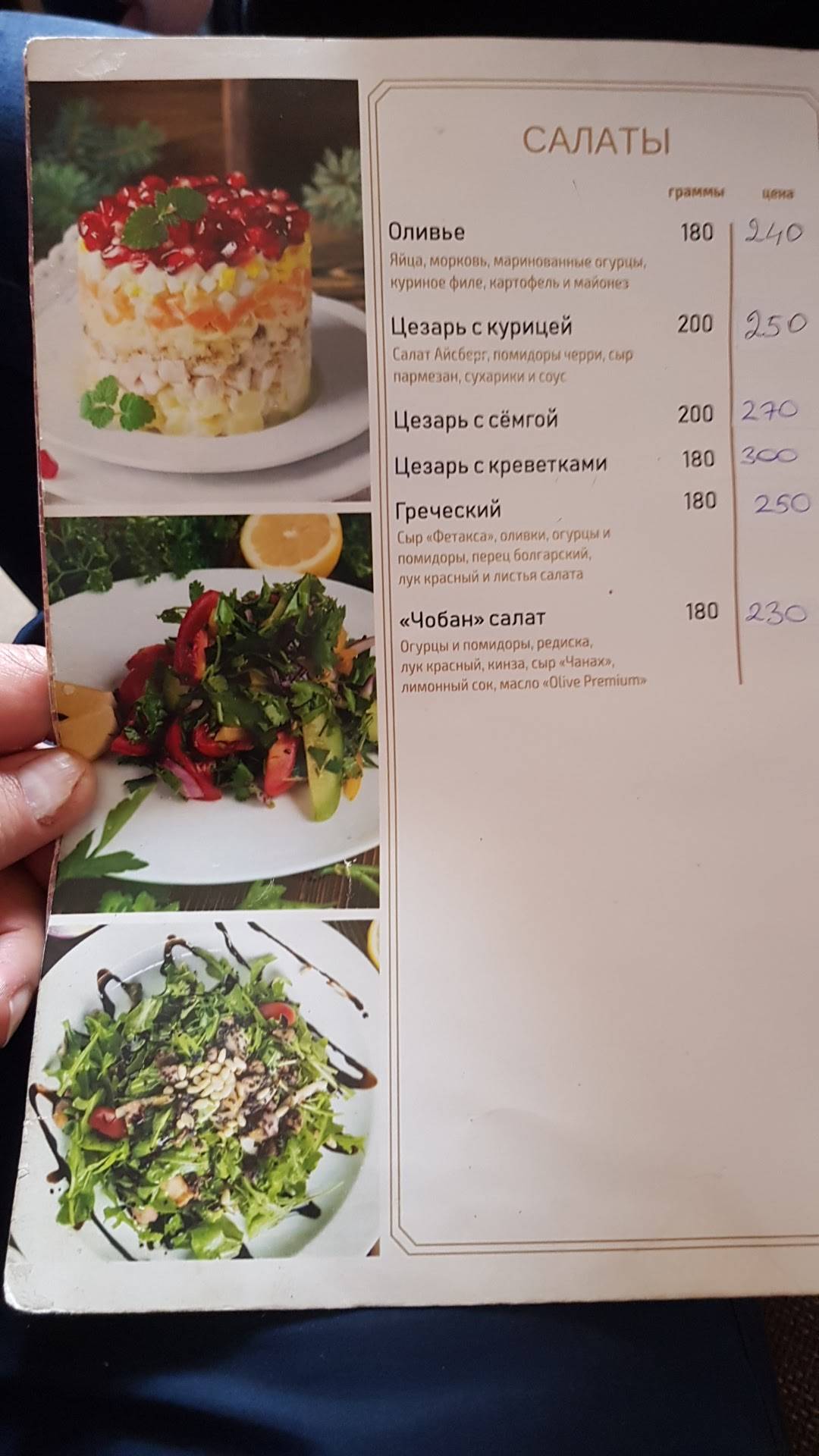 Вика меню