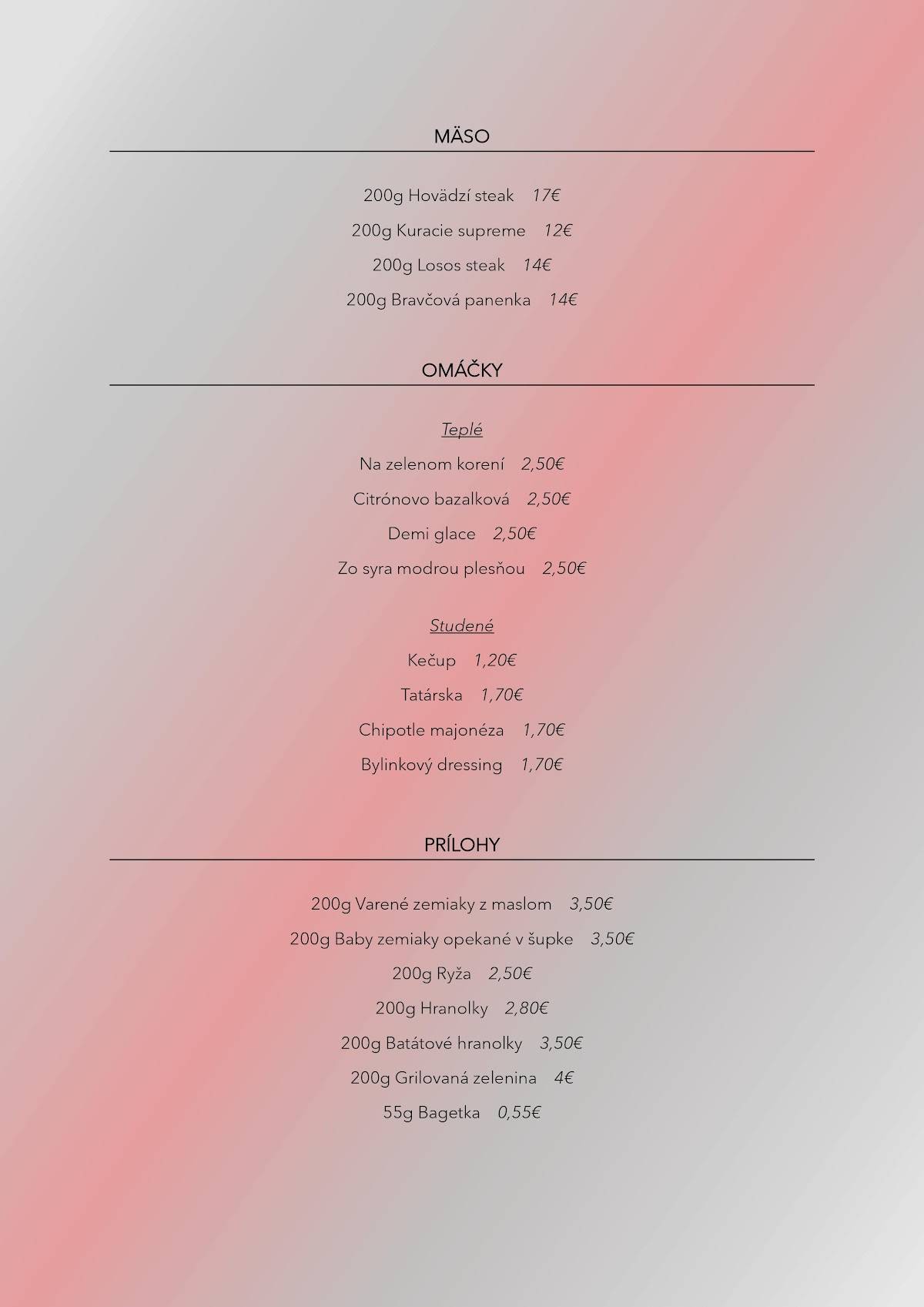 Café & Restaurant Saima меню