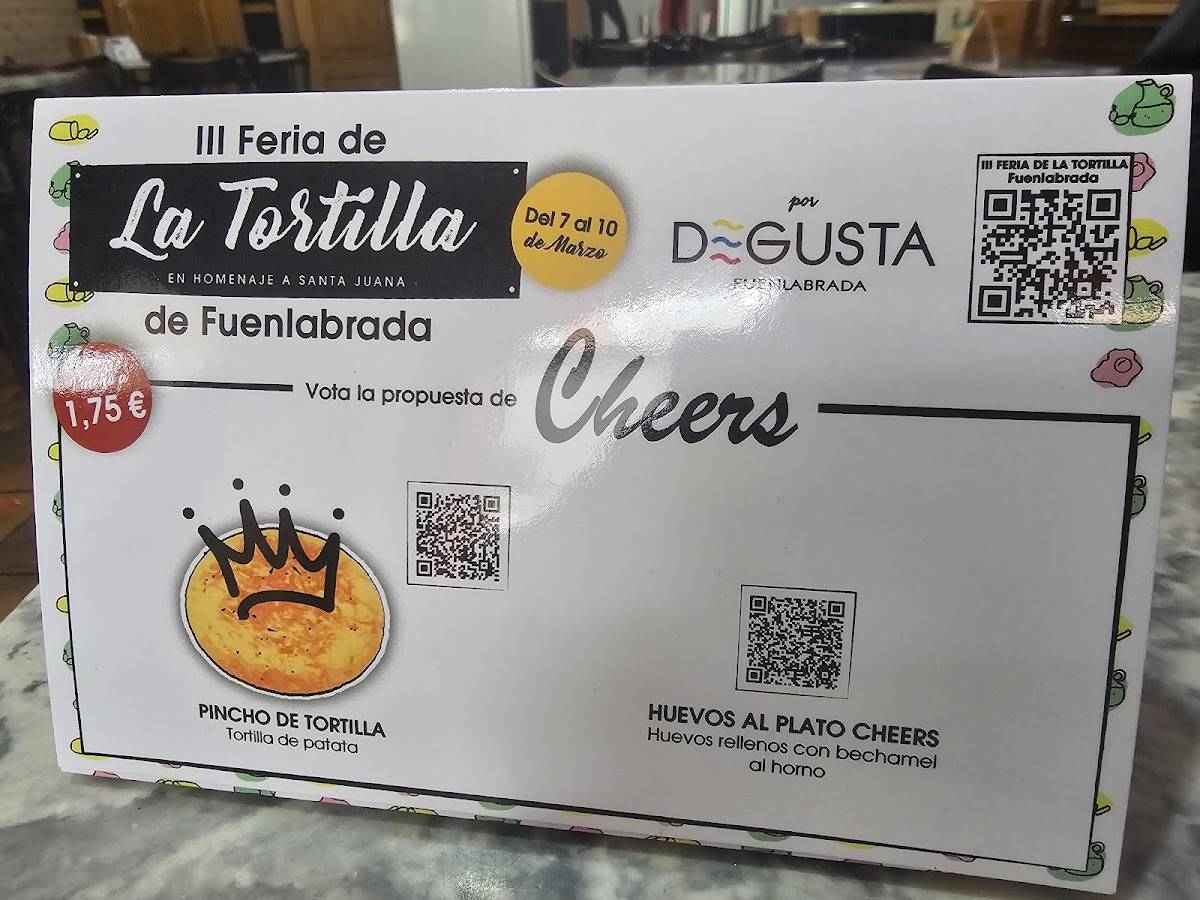 Cafetería Cheer's меню