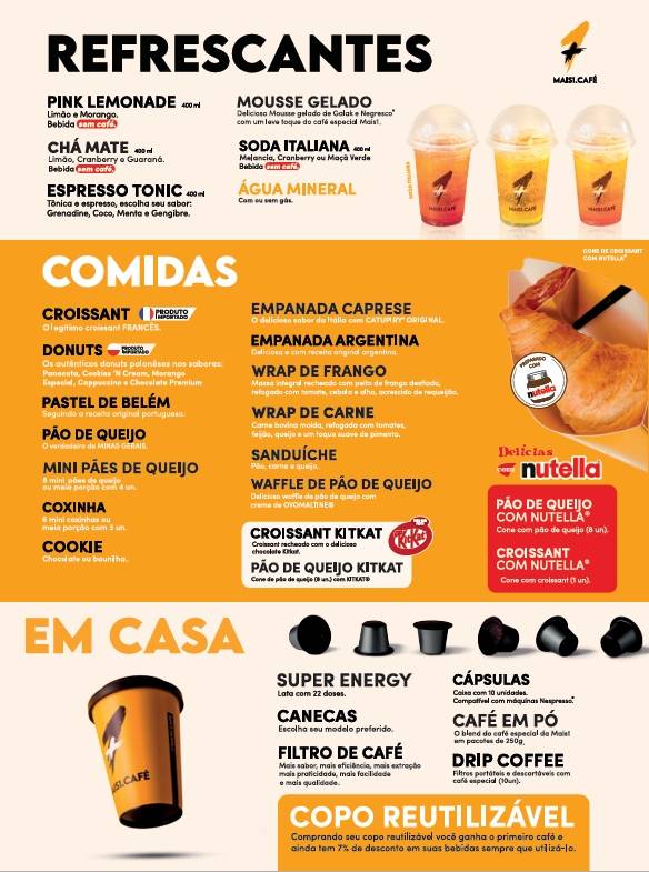 Cafeteria Mais1 Café - Rio do Sul меню