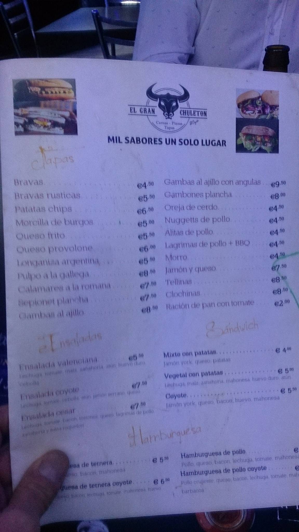 Cervecería Asador Zepa меню
