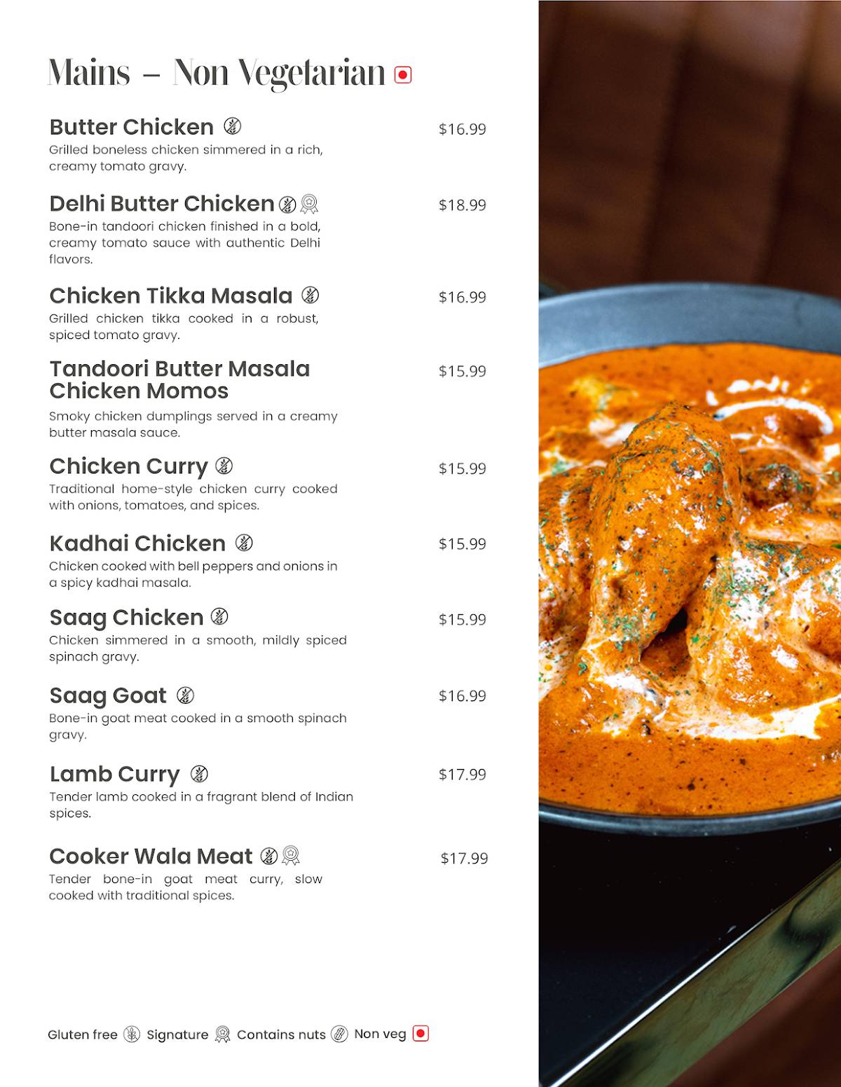 Charcoal - Indian Kitchen + Bar меню