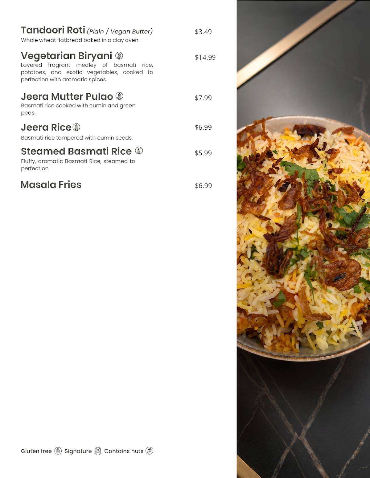 Charcoal - Indian Kitchen + Bar меню