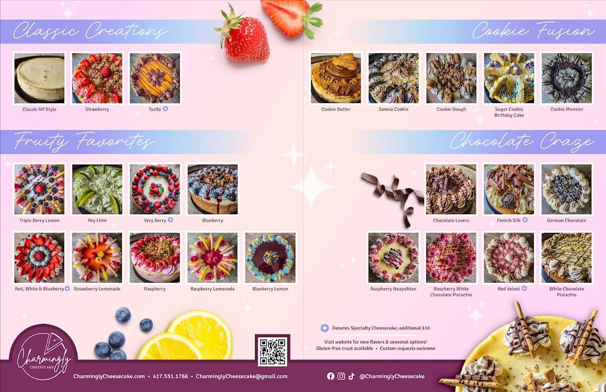 Charmingly Cheesecake меню