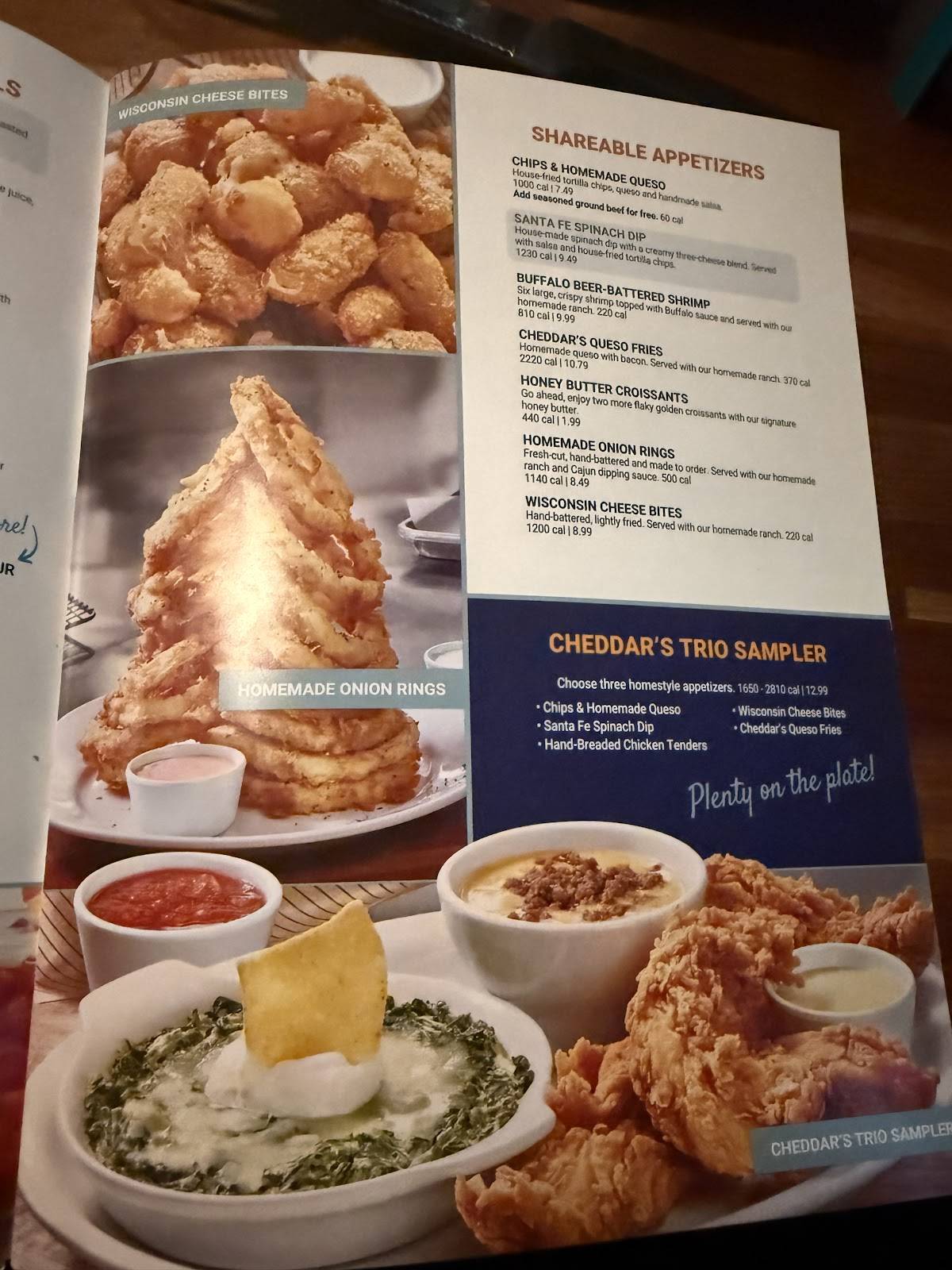 Cheddar's Scratch Kitchen меню