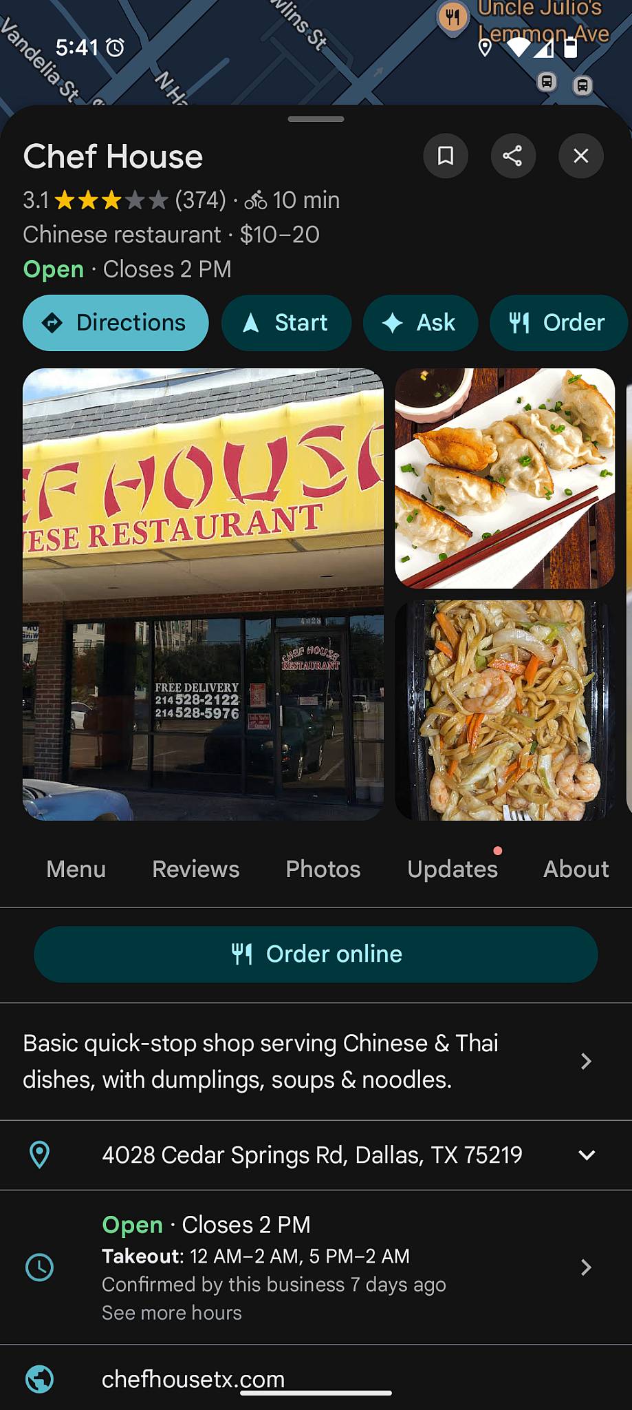 Chef House меню