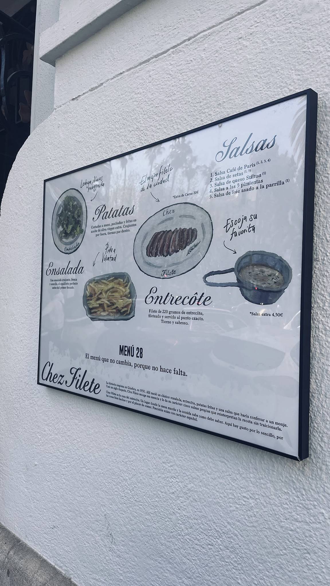 Chez Filete меню