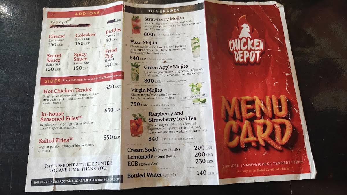 Chicken Depot меню