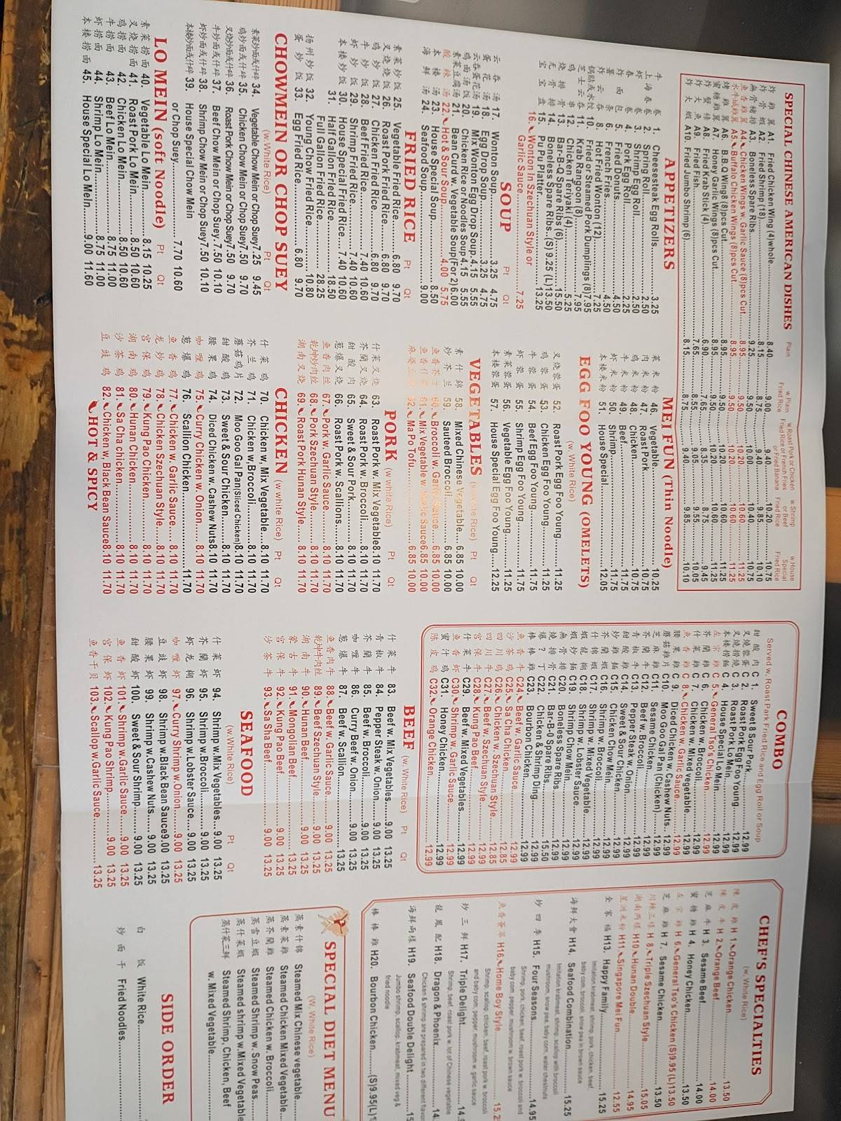 China Hot Express меню
