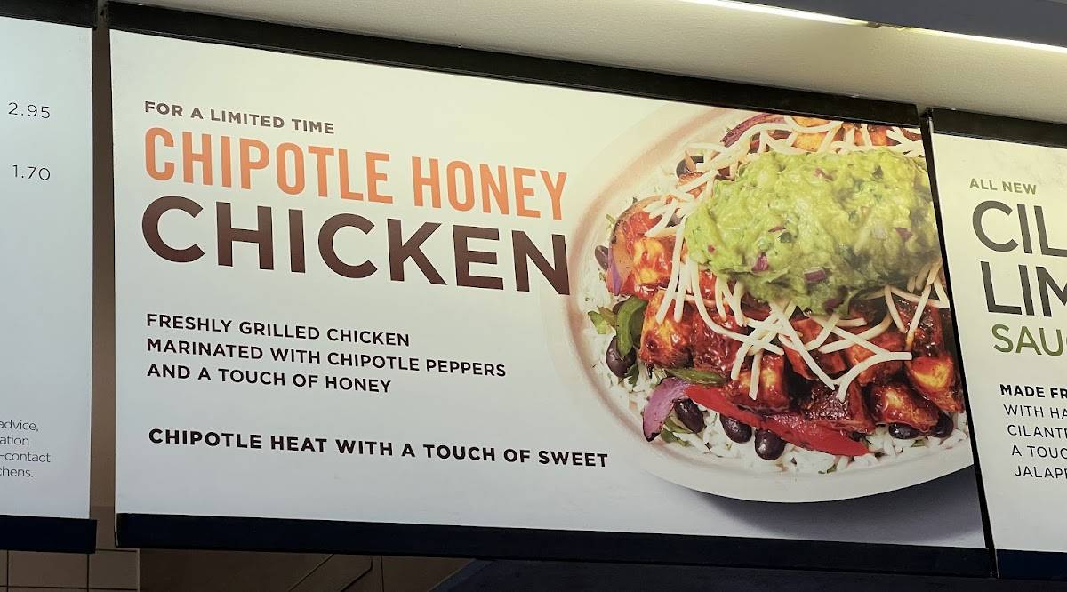 Chipotle Mexican Grill меню