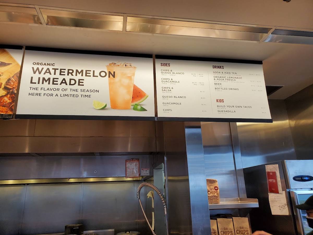 Chipotle Mexican Grill меню