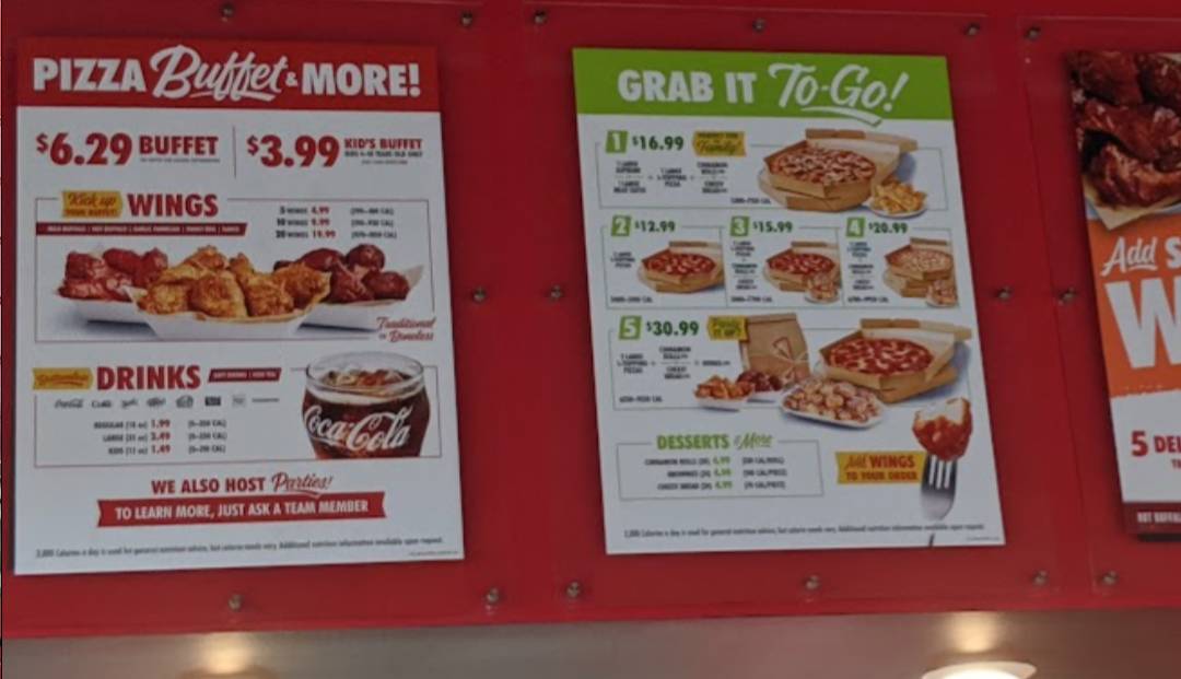 Cicis Pizza меню