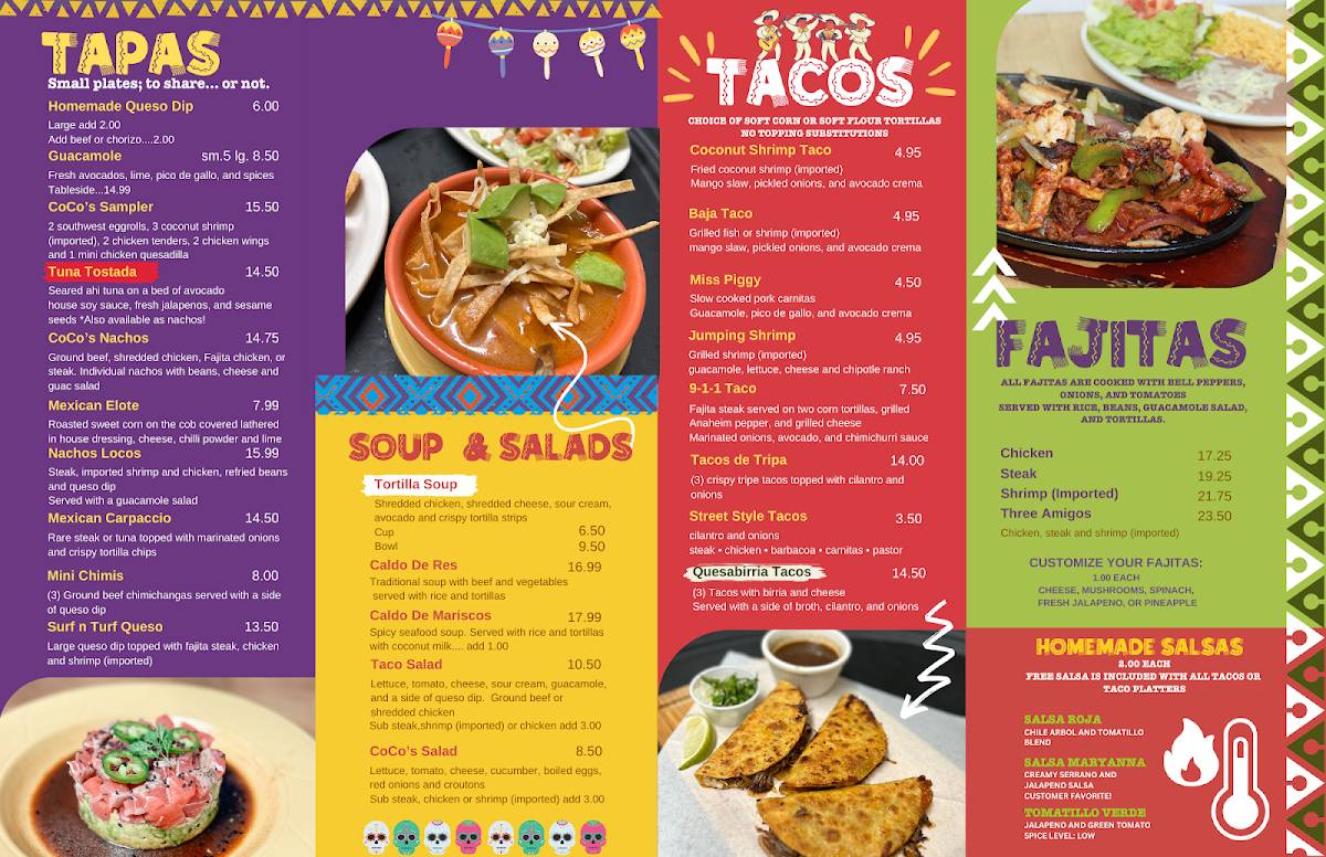 CoCo's Mexican Grill меню