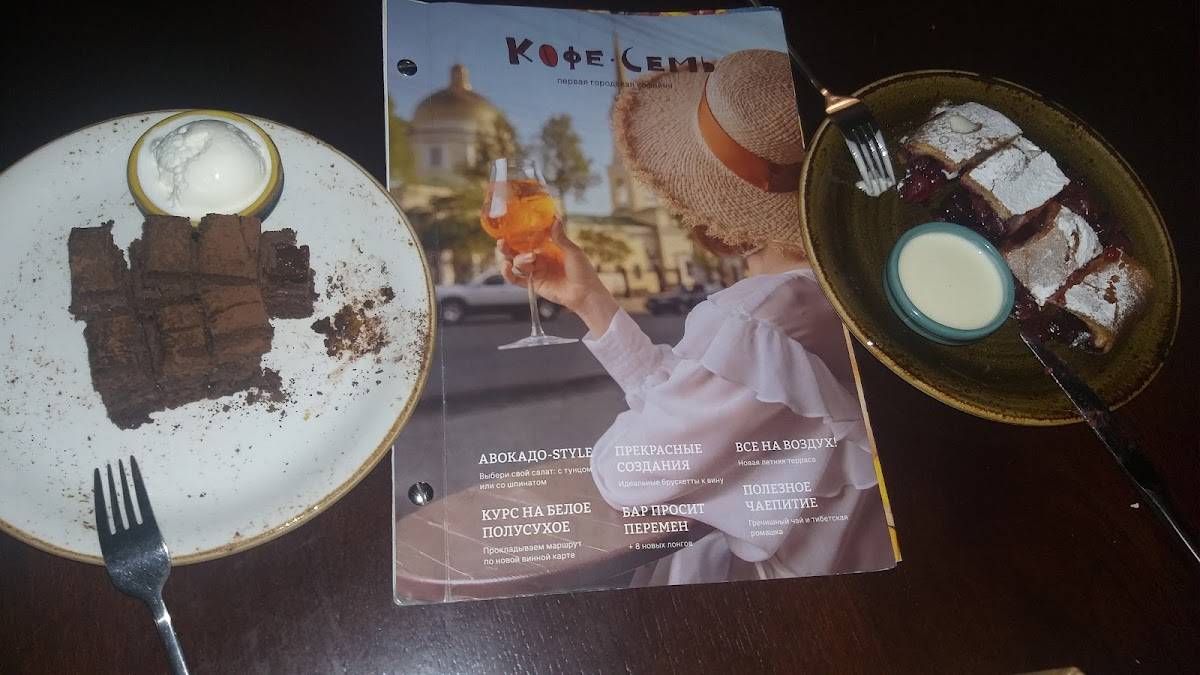 Кофе Семь меню