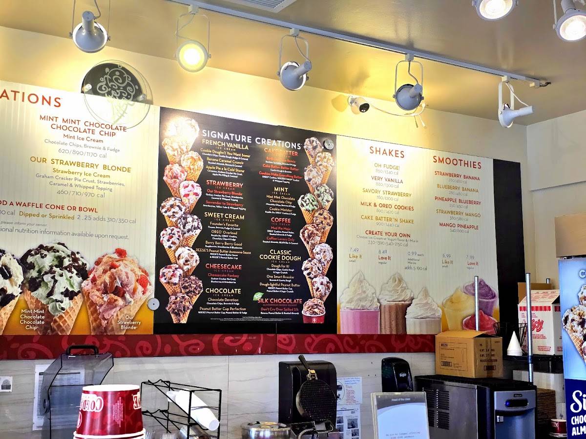 Cold Stone Creamery меню