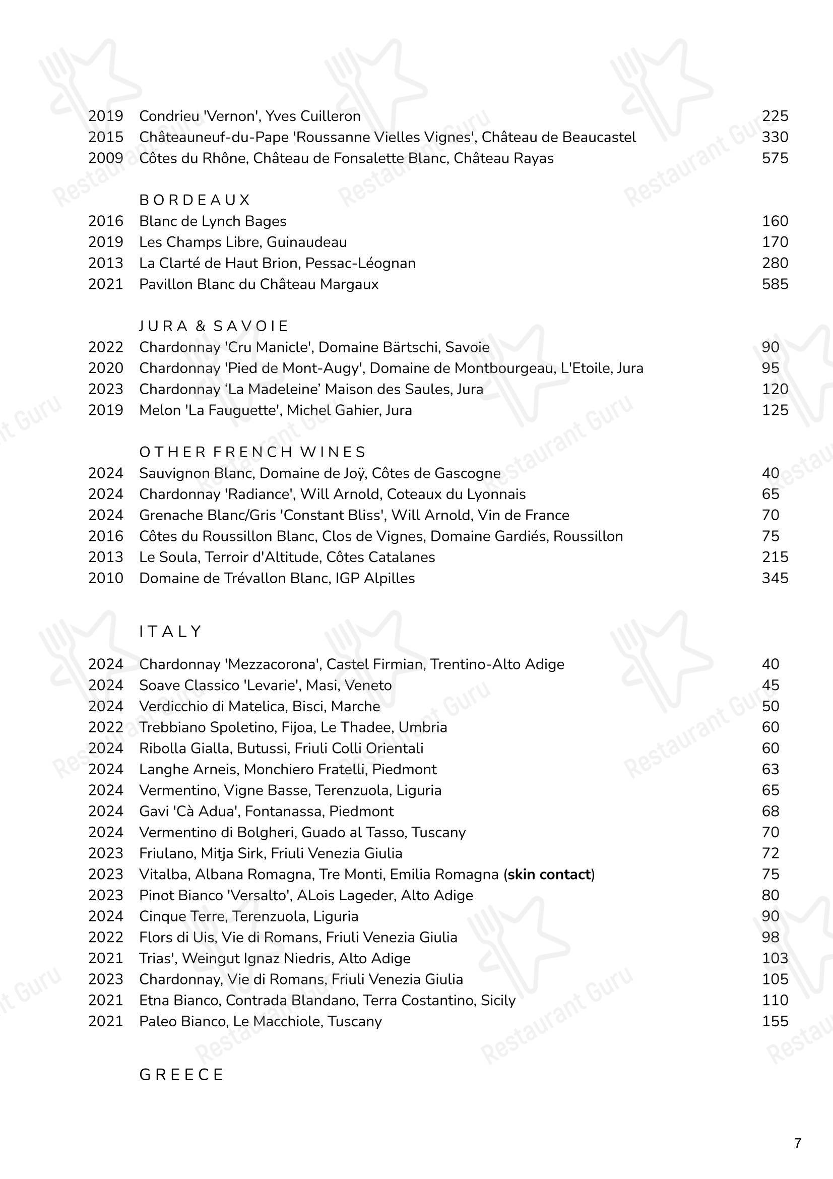 Меню ресторана Cornus - At Home Catering Menu