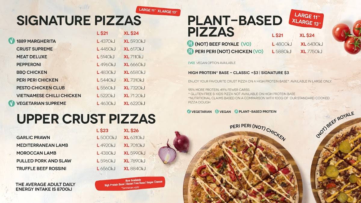 Crust Pizza Springfield меню
